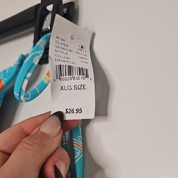 PacSun Floral Bikini Bottom - Blue and Orange - Picture 2 of 3